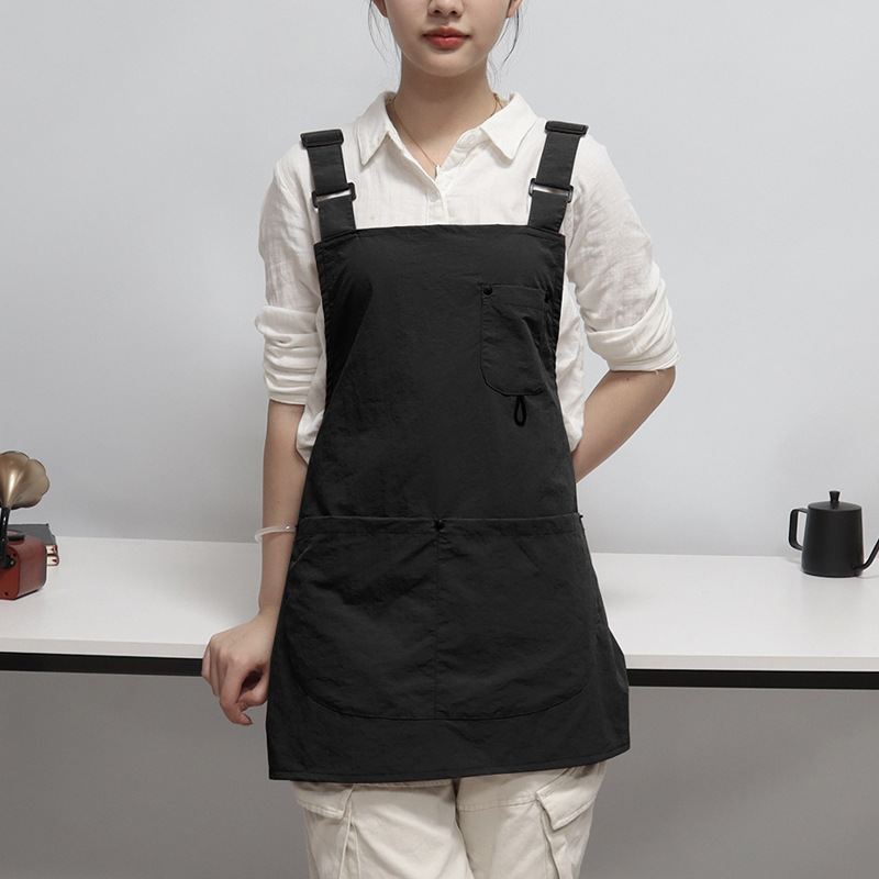 Delantal de poliéster transfronterizo especial de verano cocina casera correa de hombro ajustable ropa de trabajo delantal impermeable al por mayor