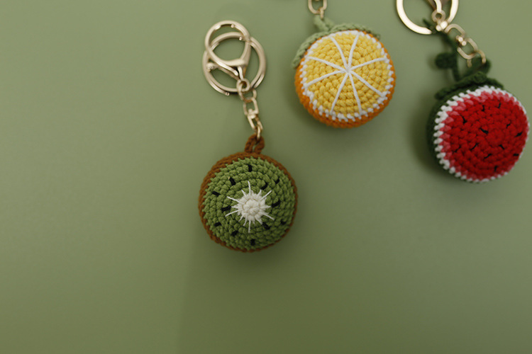 25g Weight Wool Yarn Home Textiles & Decor Type Keychain Classification 1 Piece Quantity 1 Piece Fruit Keychain Yarn Women's Cute Keychain