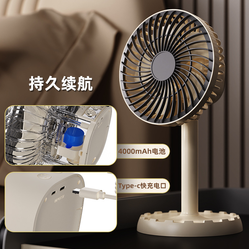 Venta caliente transfronteriza mini ventilador eléctrico de 3 velocidades silencioso sacudiendo la cabeza para acampar al aire libre escritorio portátil desmontable pequeño ventilador USB