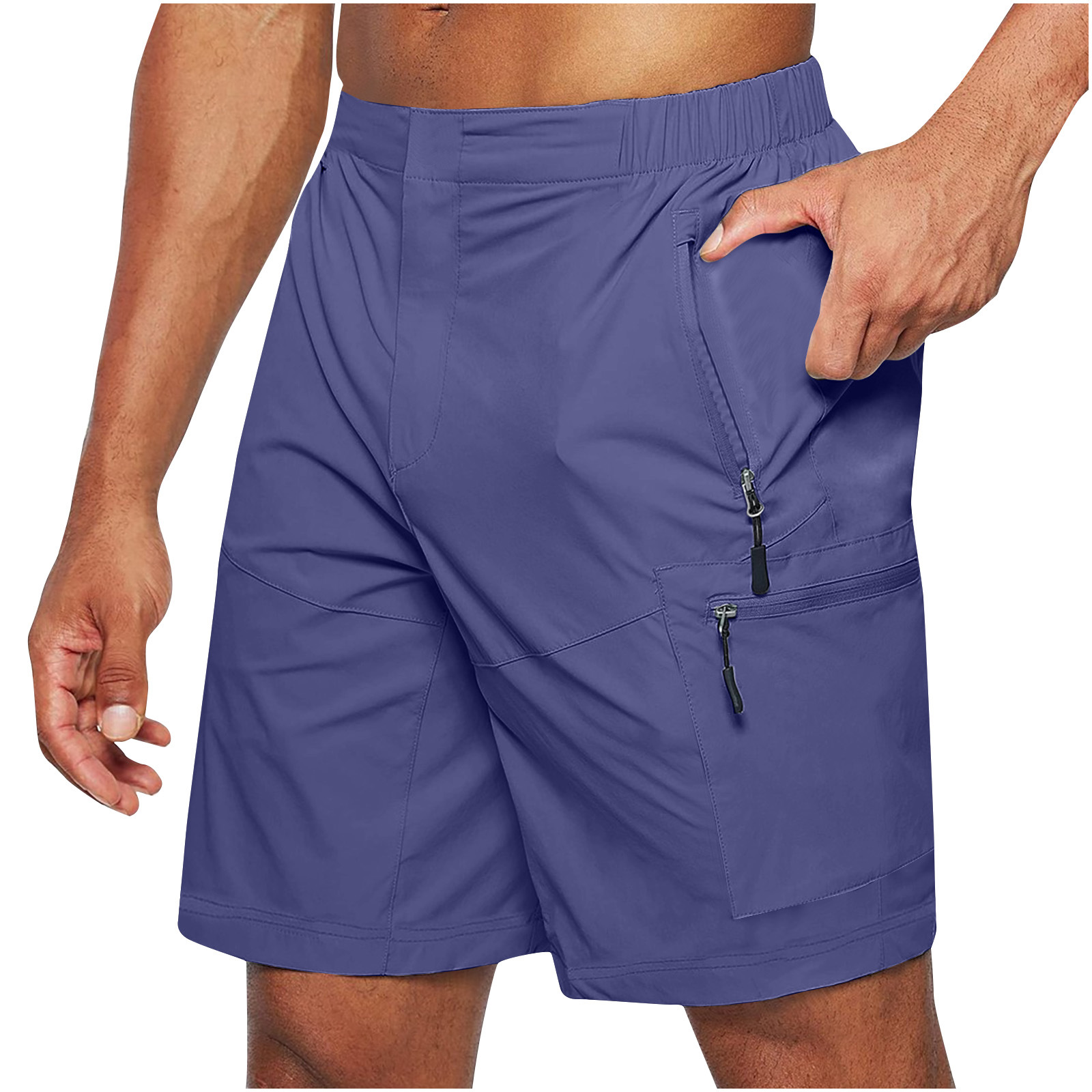 Amazon 2023 pantalones cortos de carga para hombre Amazon Plus size Nuevos pantalones cortos con cremallera multibolsillos para teléfono móvil pantalones cortos para hombres