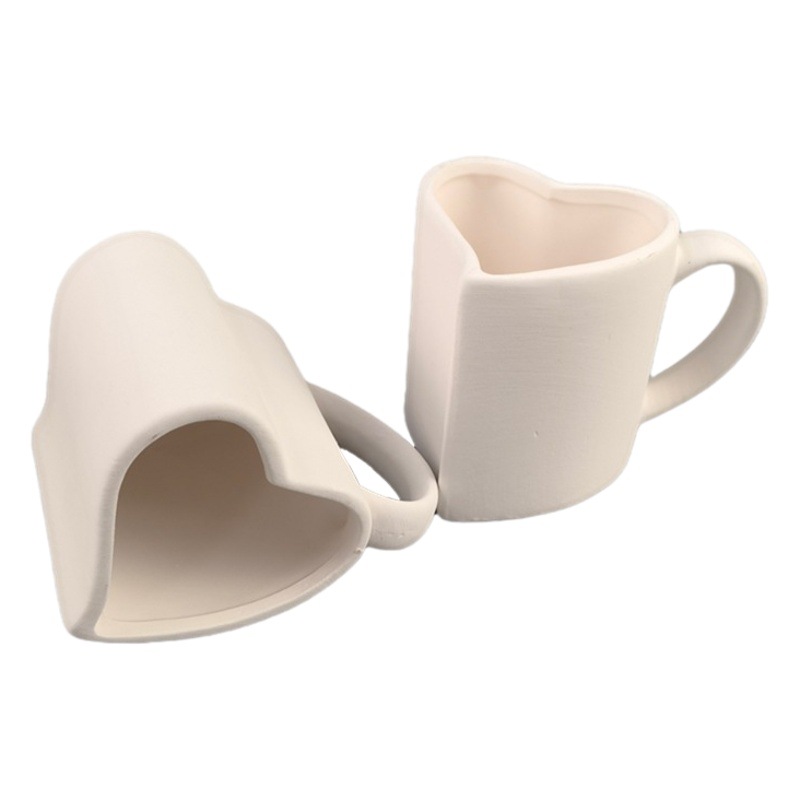Llano en blanco llano embrión pintura de bricolaje taza de la taza de pintura cerámica de alta temperatura barra de cerámica pintura de los niños alta arcilla blanca en blanco