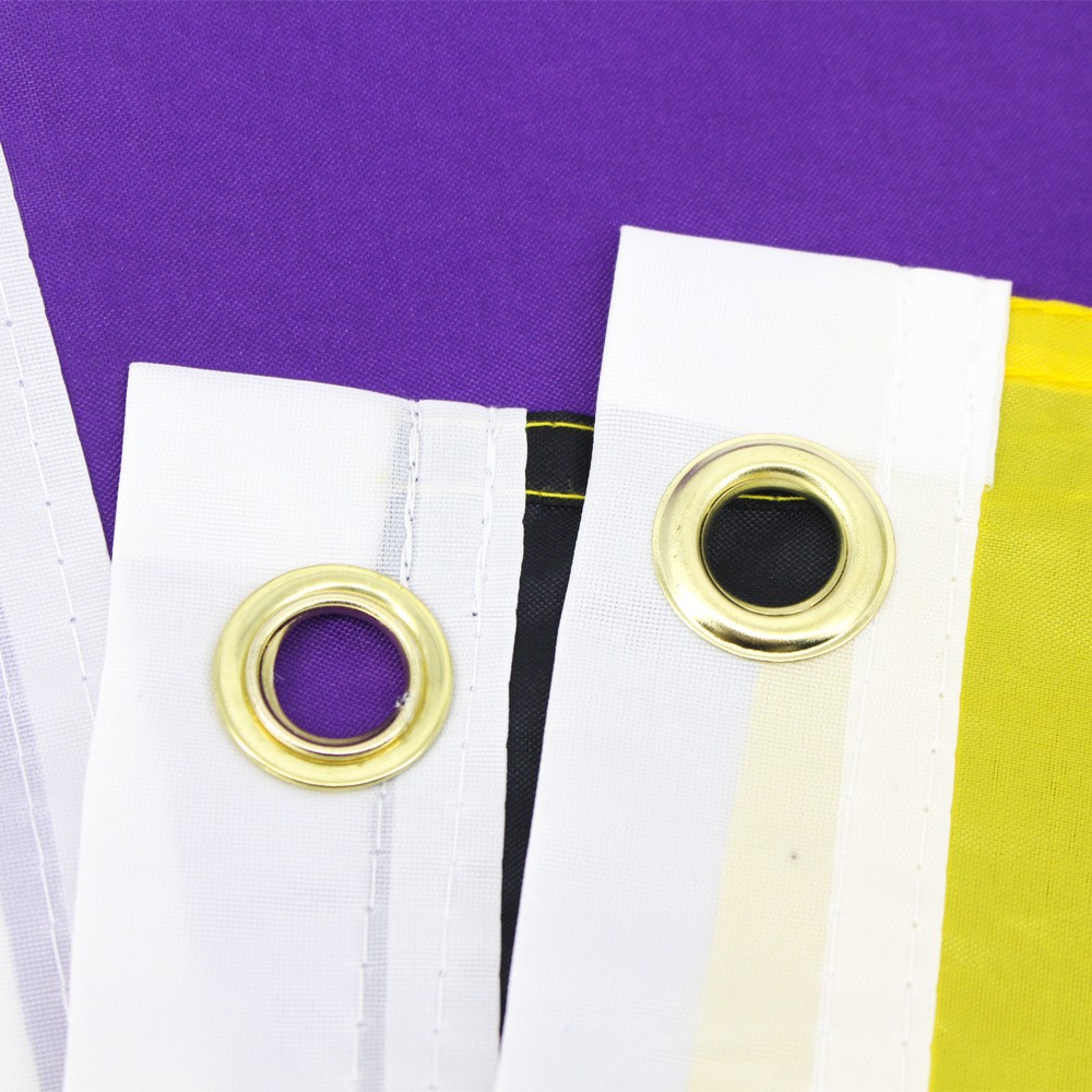 Cross-border spot 90*150cm rainbow non binary 2D flag