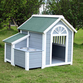 四季通用实木狗屋户外防雨室外宠物狗窝大型犬犬舍