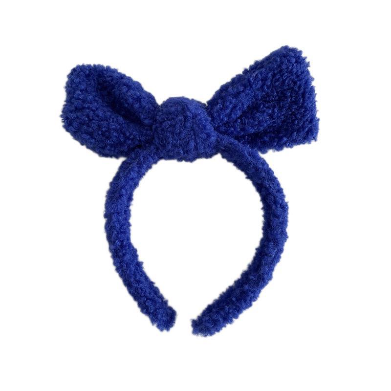 Arco de felpa diadema linda mujer lavado de cara maquillaje cabello presionando hacia fuera diadema estilo coreano Internet celebridad todo partido diadema tocado