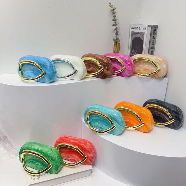 trend classic acrylic small clutch bag