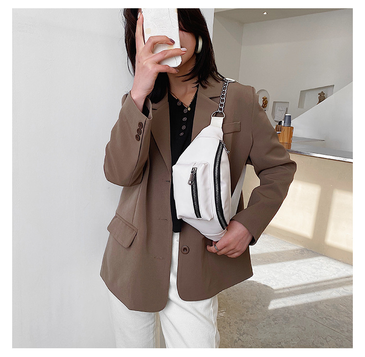 Wins Wanghong Fashion Weds Korean نسخة جديدة من حقيبة السلسلة البسيطة حقيبة الصدر الخارجية عبر حقيبة الهاتف المحمول display picture 29