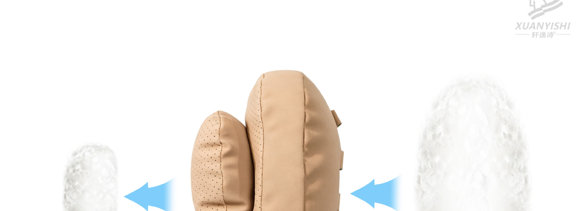 Cross-border best-selling car headrest, breathable suede neck pillow, car lumbar support, comfortable cushion