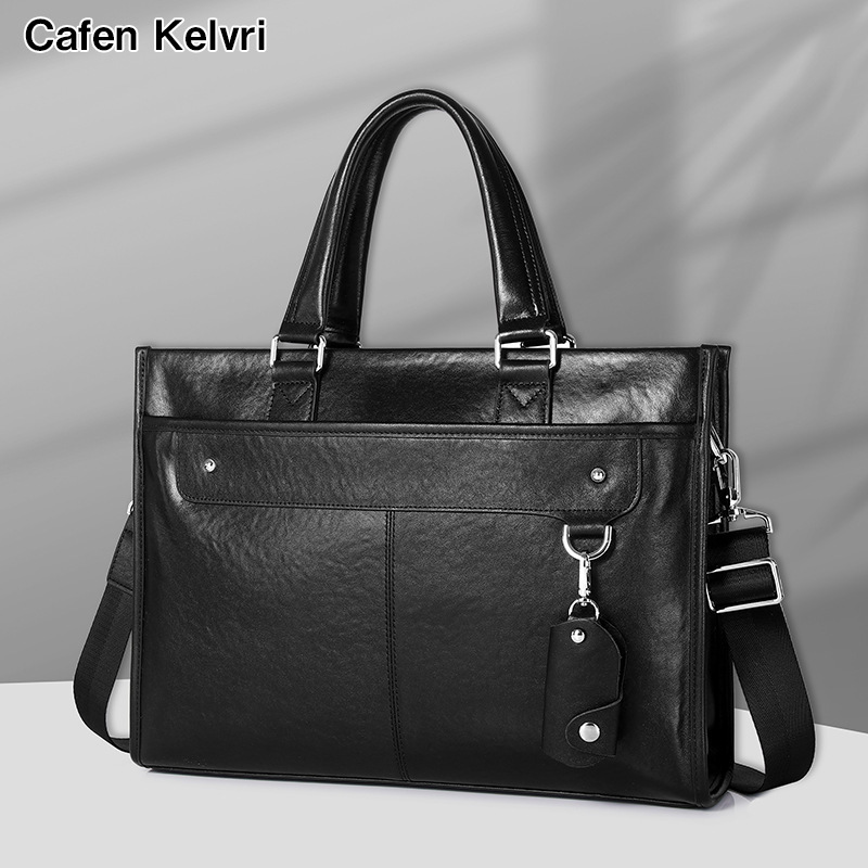 Business Briefcase, High-End First-Layer Cowhide Bag, 16/ 7inch Computer Bag, Genuine Leather Men's Bag, Waterproof Men's Handbag Business Briefcase, High-End First-Layer Cowhide Bag, 16/ 7inch Computer Bag, Genuine Leather Men's Bag, Waterproof Men's Handbag