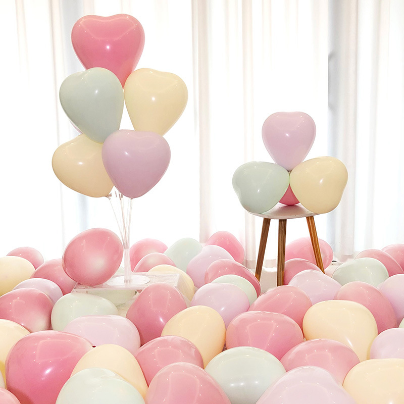 Globos de látex en forma de corazón de 10 pulgadas para decoración de bodas, creación de escenarios, bodas, globos de cumpleaños image 3