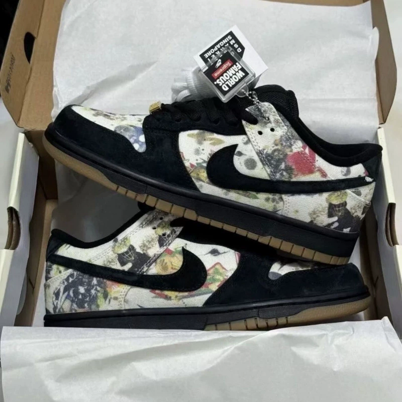 & ⇞ Чистый оригинальный совместный бренд черного цвета в стиле ретро, ​​мужская и женская повседневная студенческая повседневная обувь, спортивная обувь, пара кроссовок, высокий внешний вид