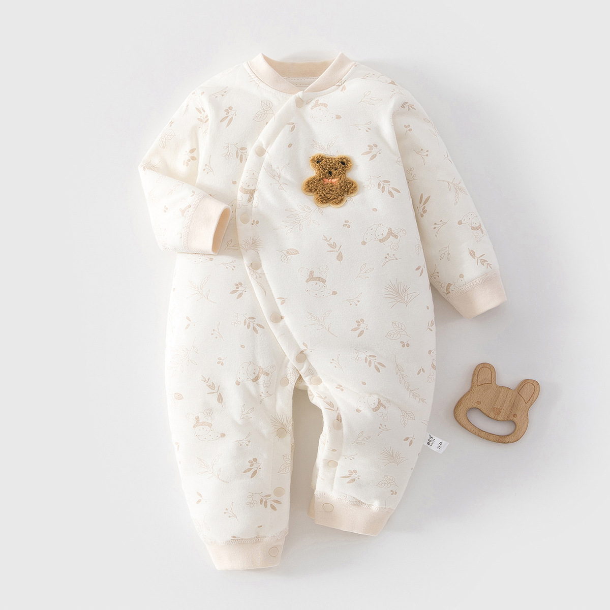 Baby Jumpsuits, Autumn and Winter Pure Cotton Quilted Baby Clothes for Men and Women, Newborn Baby Clothes, Pajamas, Outing Clothes