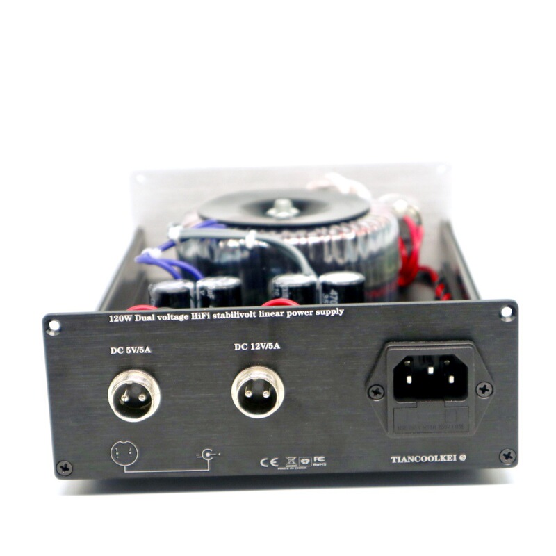 New 120W Duffy Digital Broadcast Mini Host Dc Regulated Linear Power Supply Dual Voltage Output Dc 12V 19V