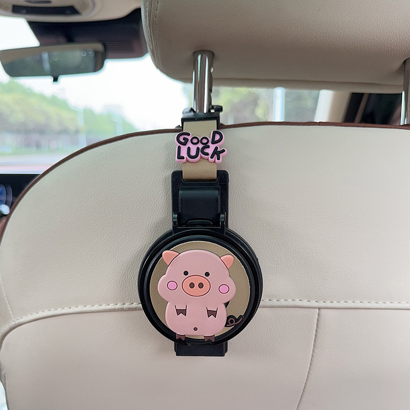 Car cup holder/beverage holder, FAW Rear Seat - cup-holderhook-2-in-1-beige-pig