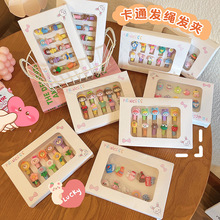 網紅盒裝可愛小發夾發飾韓版10個裝兒童發卡發繩卡通夾子頭飾批發