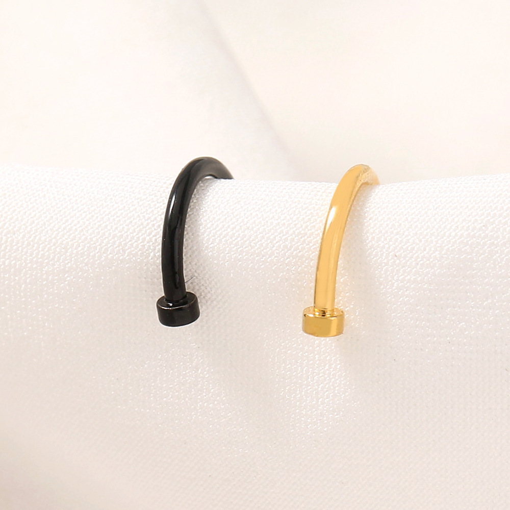 personalized nose ring human body piercing new stainless steel fake nose clip hip hop exaggerated no