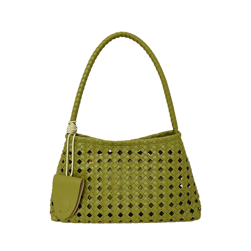 Bolsa de brazo hueco para mujeres 2026 verano nuevo estilo francés lujoso viaje de hombro portátil bolso de palo