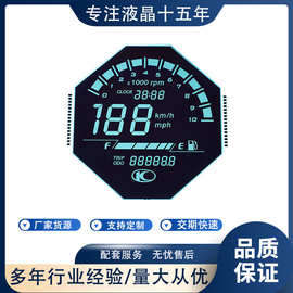 LCD液晶段码屏VA黑底白字厂家定制彩色段码触摸切角异形LCD液晶屏