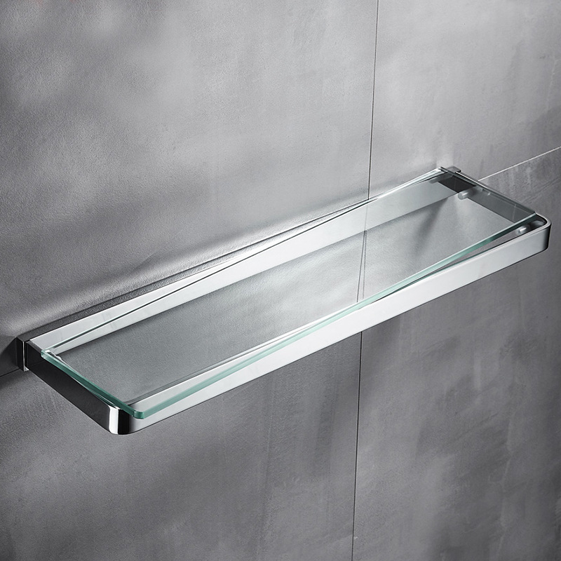Estante de almacenamiento simple para baño, bandeja de almacenamiento de cobre para lavabo, estante de almacenamiento transparente de doble capa para tocador