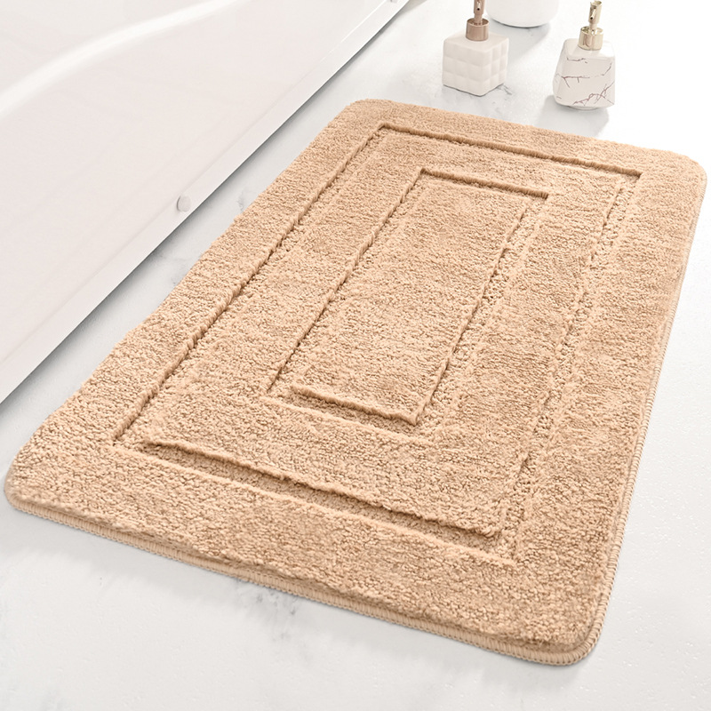 Alfombra de piso de baño en forma de fondo de microfibra transfronteriza baño Baño antideslizante baño color sólido alfombra absorbente alfombra de baño