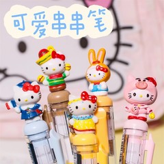 かわいい子供の中性の筆の漫画は重ねて連ねます。