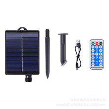 遥控太阳能板3V24V庭院 LED铜线灯串彩灯圣诞灯户外防水8模式控制