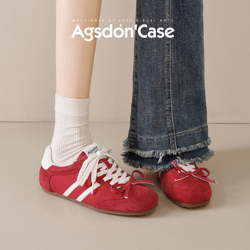 Zapatillas de entrenamiento estilo ballet Augusden para mujer, novedad de otoño 2025, zapatillas deportivas retro informales, estilo dopamine.