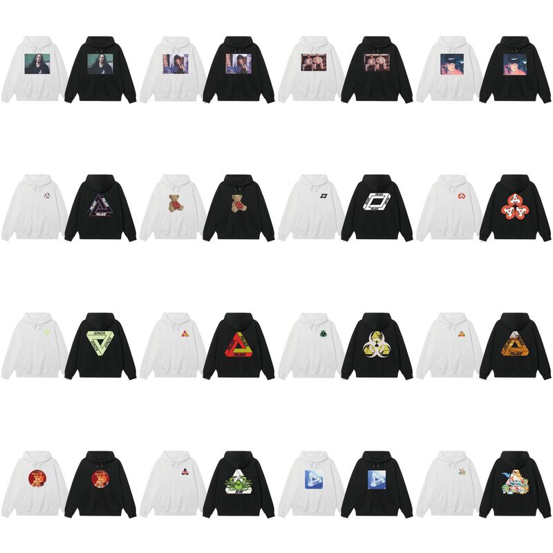 Trendy Brand Palace Collaboration Beer Teddy Bear Heart-Shaped Character Triangle Print Loose Autumn and Winter Hooded Sweatshirt Trendy Brand Palace Collaboration Beer Teddy Bear Heart-Shaped Character Triangle Print Loose Autumn and Winter Hooded Sweatshirt