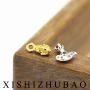 圈圈直孔镀金s925吊坠