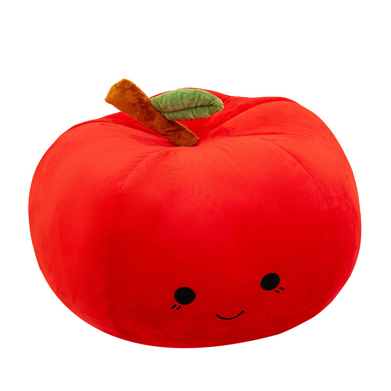 Almohada de manzana de simulación juguete de peluche muñeca de manzana roja decoración de fruta Ping An regalo de Navidad para niños más logotipo