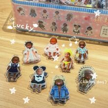 新款娜塔莎亚克力屁屁夹（50个/盒）高颜值 创意网红票尾夹文件夹