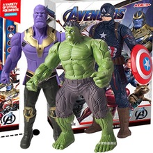 cosplay动漫手办模型玩具复仇者联盟发光美队钢铁侠灭霸人偶公仔