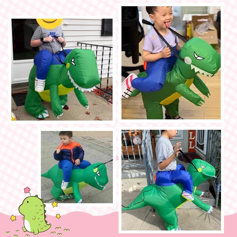 Transfronterizos Halloween paseo dinosaurio trajes inflables divertidos actividades de espectáculo de padres e hijos parodia trajes inflables de dinosaurio image 6
