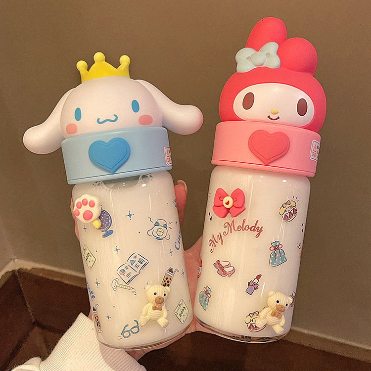 melody three-dimensional doll glass cute high-value student cup handmade cup high borosilicate glass cup pipette cup