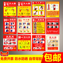 消防安全标识牌消防栓消火栓的使用方法灭火器标识贴纸使用说明消