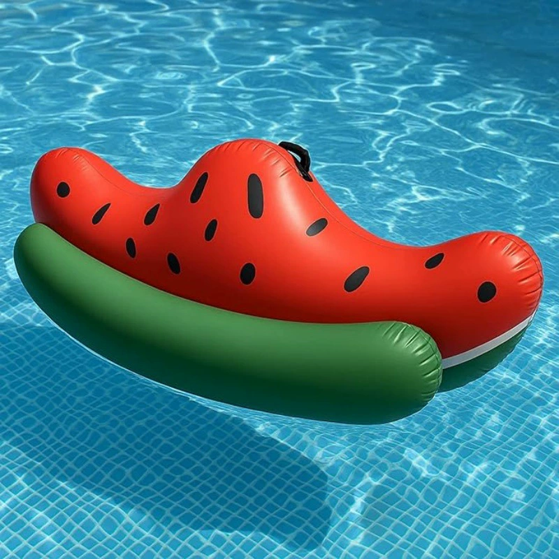 Надувной ПВХ-пляжный плот в форме арбуза красного цвета, для плавания, вечеринок у бассейна и декораций.