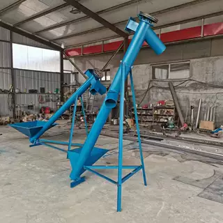 管式水泥粉提升机 养殖场饲料绞龙上料机 荞麦面粉螺旋输送设备