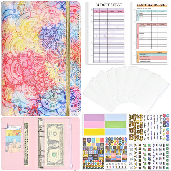Spot cross-border A6 binder financial plan notebook leather PU binder cash budget bookkeeping book