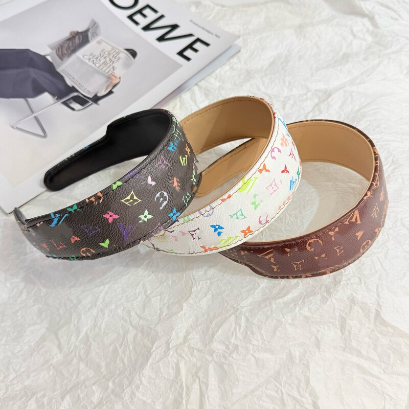 New Style Lv Monogram High-End Headband, Colorful Versatile Letter Headband, Elegant Versatile Hair Accessory, Hair Clip Wholesale