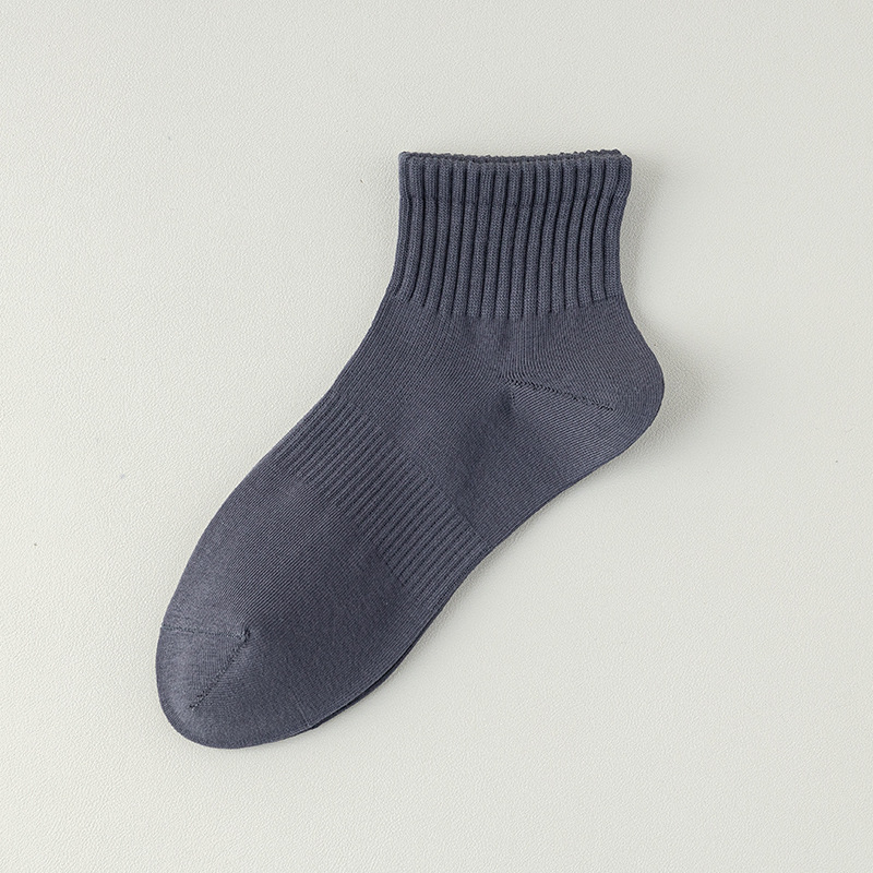 Calcetines de algodón de color sólido, calcetines de algodón anti-balling para hombres, embalaje independiente sin costuras óseas, calcetines deportivos transpirables y absorbentes de sudor