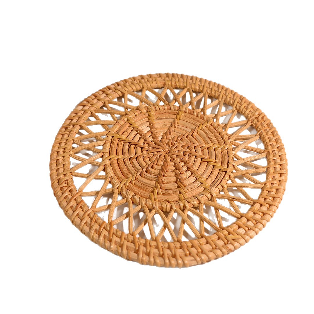 Posavasos de ratán, manteles de aislamiento térmico, colgantes de decoración de paredes de casas de familia nórdicas, porche para el hogar, sala de estar, adornos de tejido, adornos
