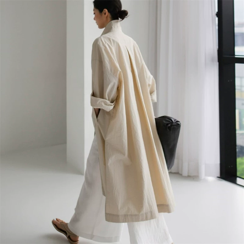 "Autumn long-sleeve, cardigan, jacket for leisure, oversize, cotton and linen"