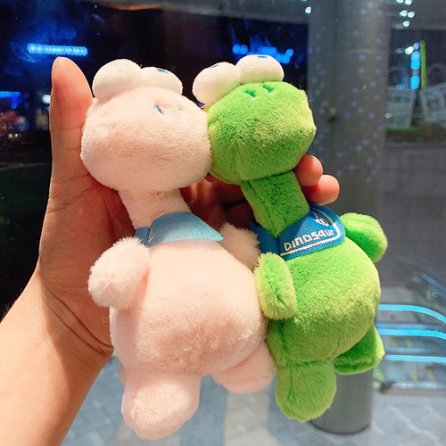 Plush Large-Eyed Dinosaur Schoolbag Plush Toy Decor Accessory Wholesale Keychain Car Keychain Cartoon Ornament
