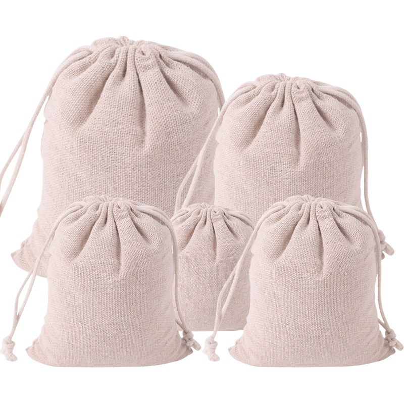 Хлопок пучок карман в наличии Рис Хлопок Белье Сумка Для Хранения Белье Отрыжка Сумка Drawstring Реклама Печать Хлопок Сумка Оптовая