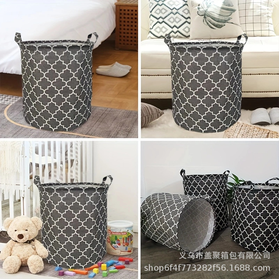 Cotton and Linen Dirty Clothes Basket Dirty Clothes Storage Basket Round Dirty Clothes Basket Dirty Clothes Basket Bathroom Clothes Artifact Laundry Basket Folding