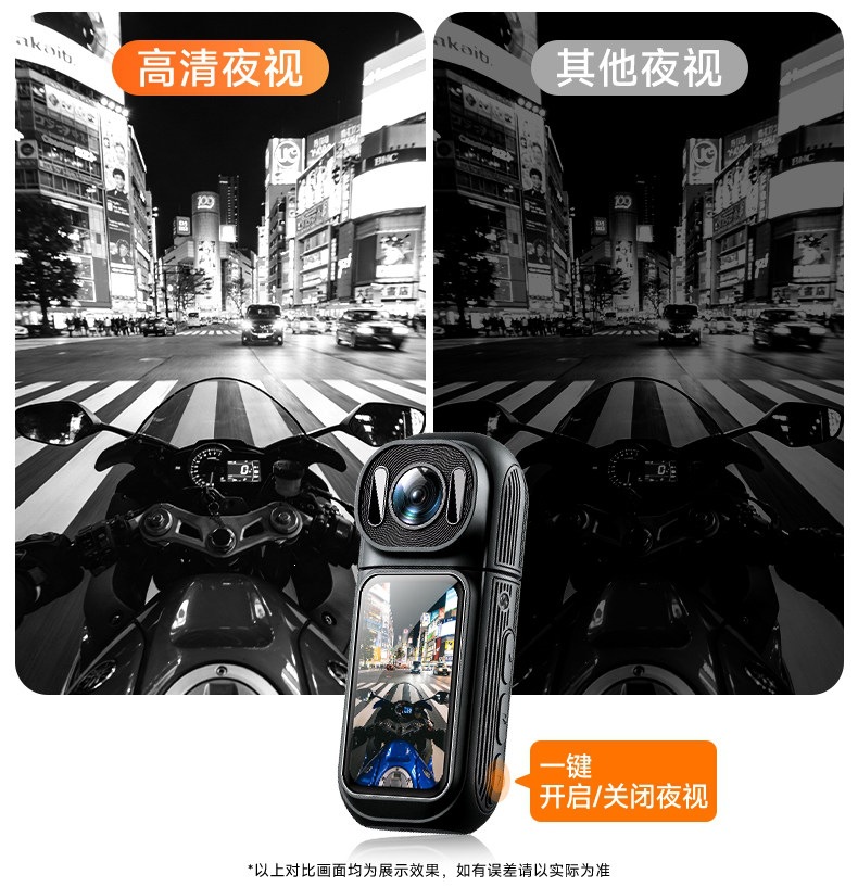 Action Camera Thumb Recorder Hd Video Camera Chest-Mounted Motorcycle Riding Neck-Hanging Shooting Gadget