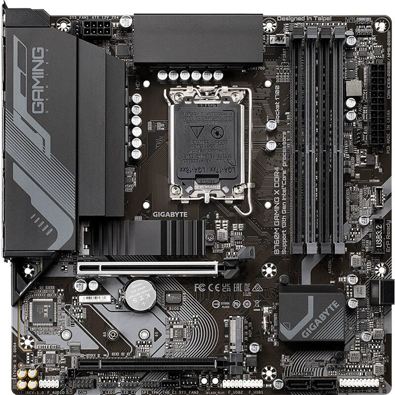 Совместимая с материнская плата Intel Gigabyte B760M Gaming x DDR4 поддержка процессоров 12/13/14 поколения CPU