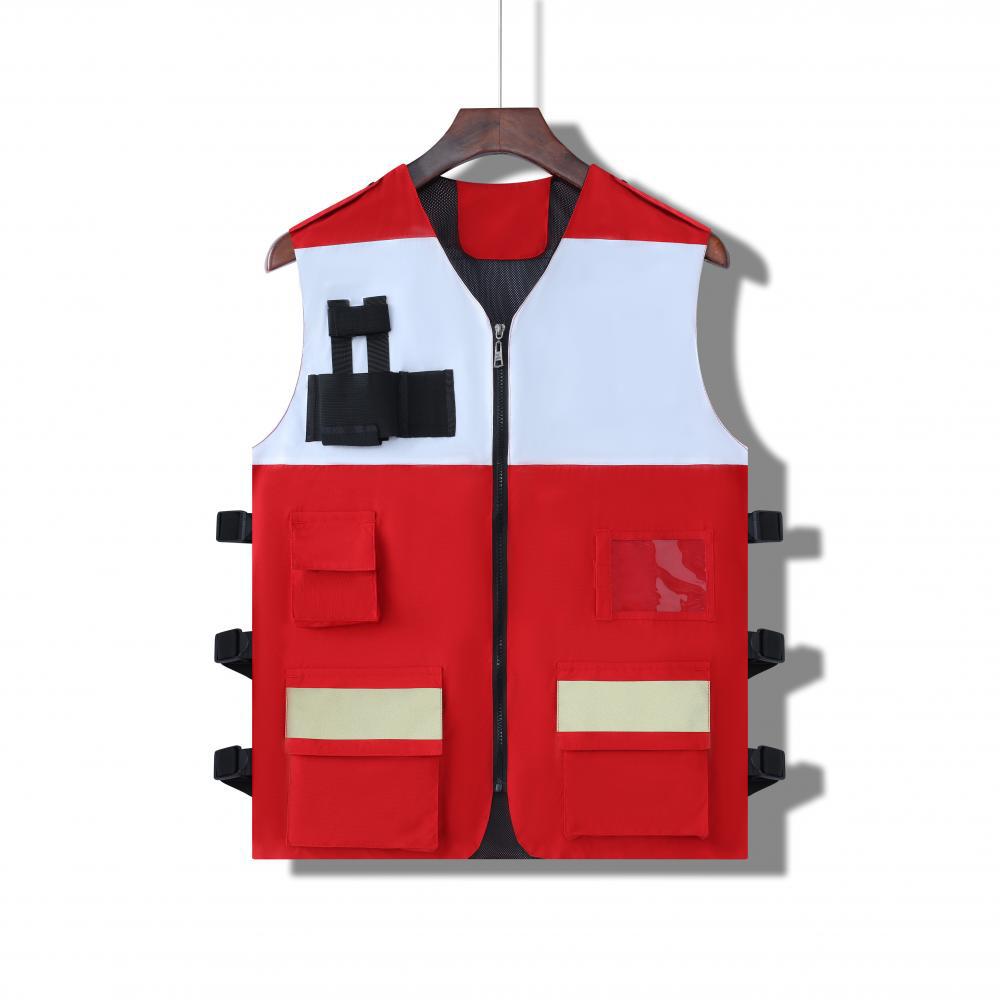 Chaleco voluntario de la Cruz Roja chaleco voluntario chaleco de actividad comunitaria ropa de trabajo impresa logotipo impresa camiseta publicitaria