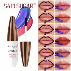 跨境SAM SUGAR撕拉唇线 自然哑光易上色唇釉持久不沾杯防水口红
