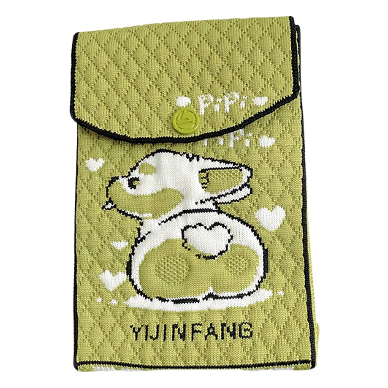 Diseño de nicho lindo cachorro de punto mini bolso del teléfono pequeño bolso del mensajero del hombro del estudiante portátil bolso de la moneda para las mujeres