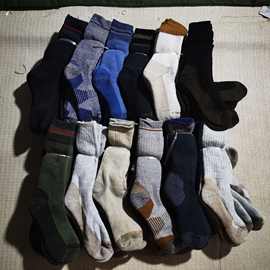 外贸尾单卡哈特运动羊毛袜子透气吸汗跑步登山高筒男袜专业防寒